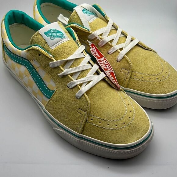 Vans‎ SK8 Low yellow green casual skater sneaker shoes NWB Men 9.5 / women 11 - Picture 1 of 4
